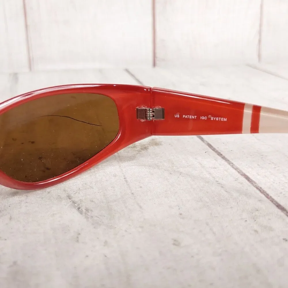 SCRATCHED - Jax NEBRASKA Cornhuskers Sunglasses - RED Made in Italy COLLEGE